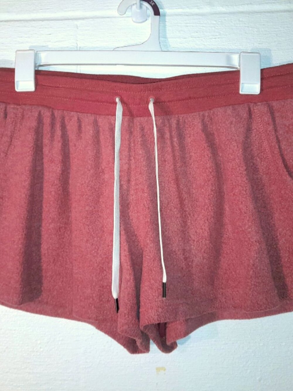 AVIA Womens XL 16-18 Burnt Orange Fleece Activewear Athleisure Shorts Drawstring